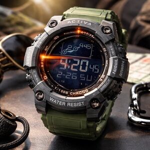 Ativa Tactical Green and Gray Smartwatch